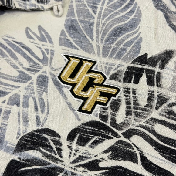 Tommy Bahama UCF Knights Hawaiian Shirt Men's Large 100% Silk Tropical Aloha - Picture 9 of 11